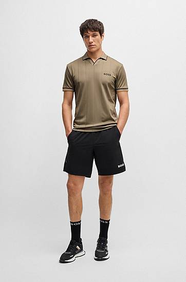 Поло тениска BOSS Four-Way Stretch Active Polo Shirt Зелено | 50530768, 1