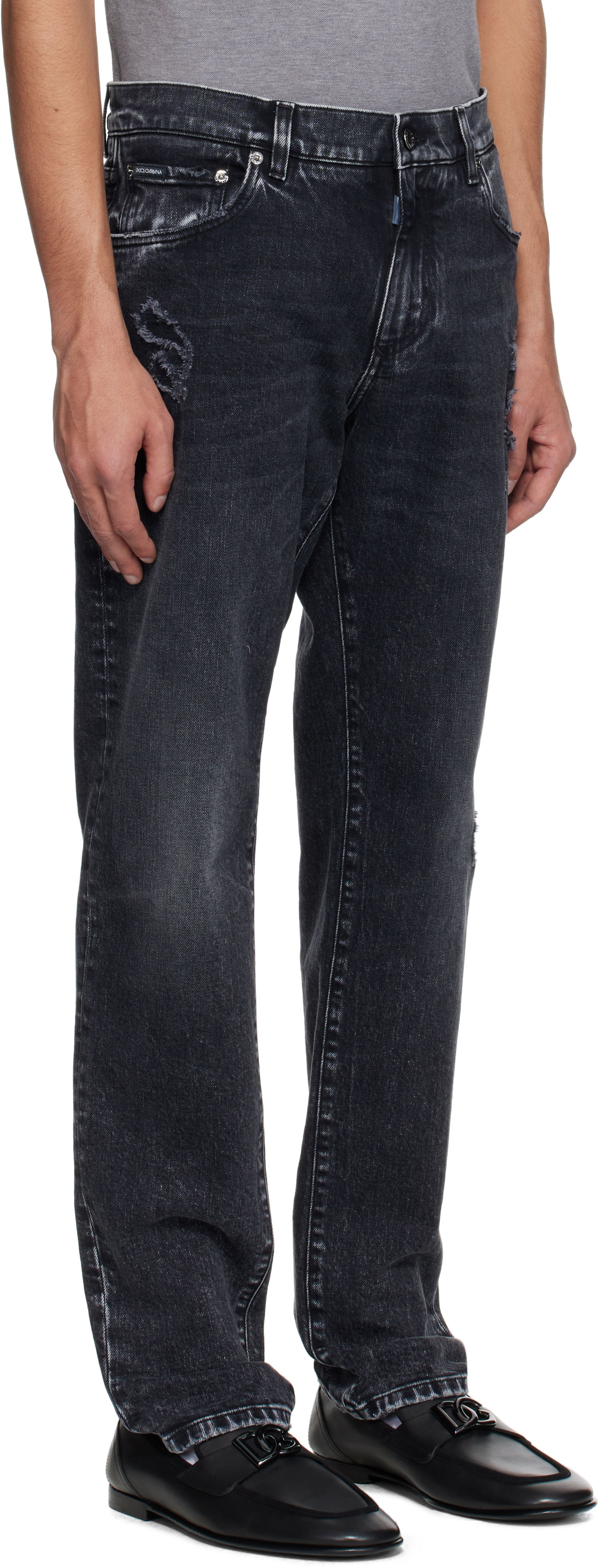 Дънки Dolce & Gabbana Dolce&Gabbana Distressed Jeans Черно | GY07CDG8MI9, 1