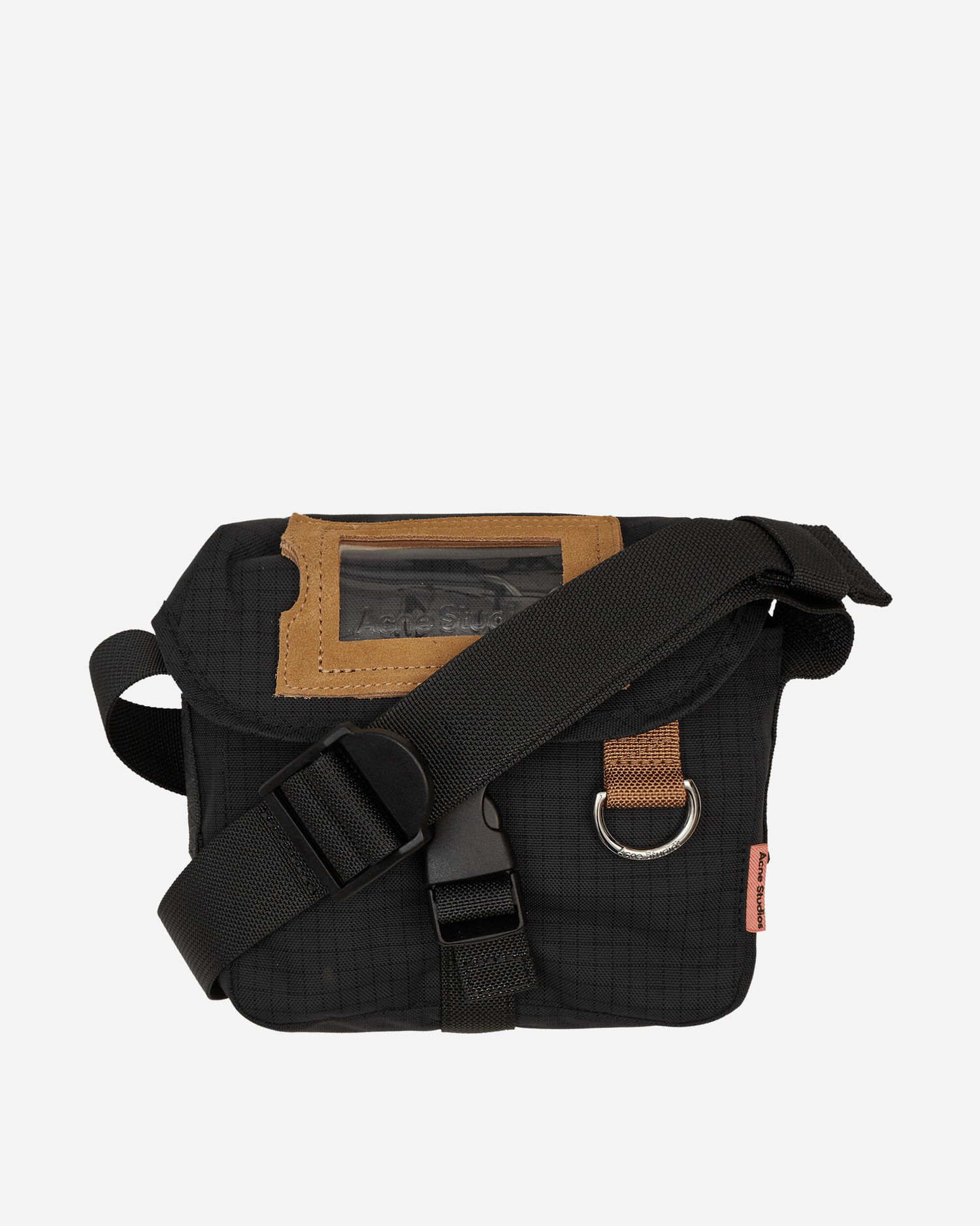 Чанта за кръста Acne Studios Post Ripstop Suede Mini Messenger Bag Черно | C10140-900, 1