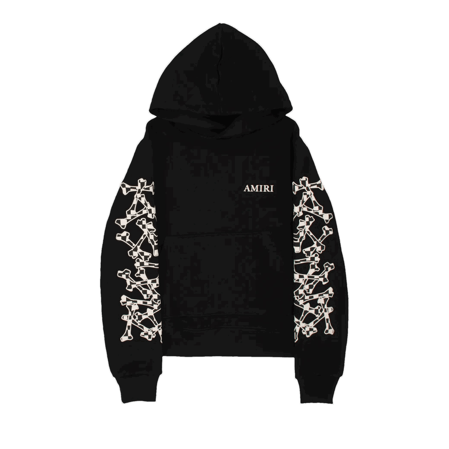 Суитчър AMIRI Checkered Bones Hoodie Черно | AW22MJG020 001 BLAC, 0