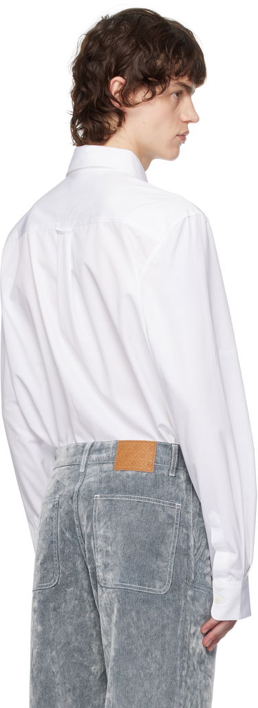 Риза Casablanca Casablanca Embroidered Orange Oxford Shirt Бяло | MPS25-SH-150-01, 2