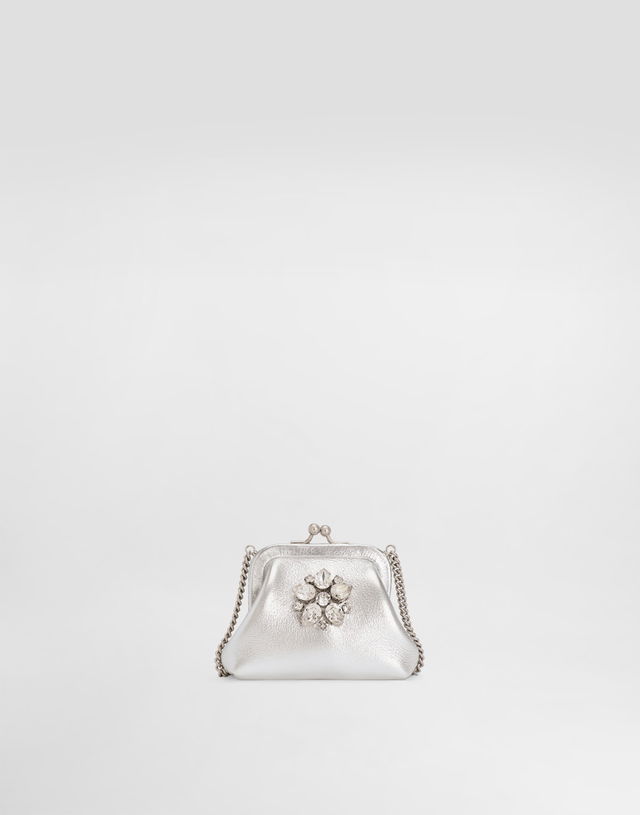 Jeweled Laminated Calfskin Bag