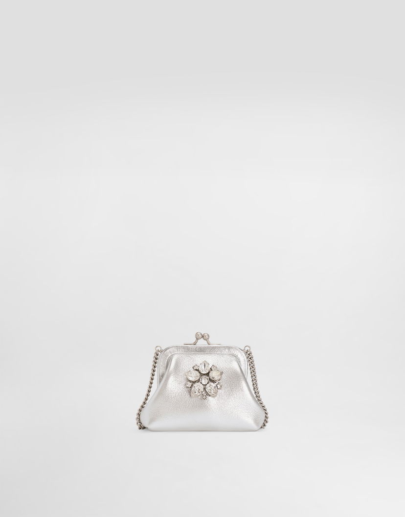 Дамска чанта Dolce & Gabbana Jeweled Laminated Calfskin Bag Металик | EB0007AY81280998