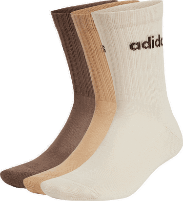 Чорапи adidas Performance Linear Crew Cushioned Socks (3 Pairs) Бежово | IZ0106, 2