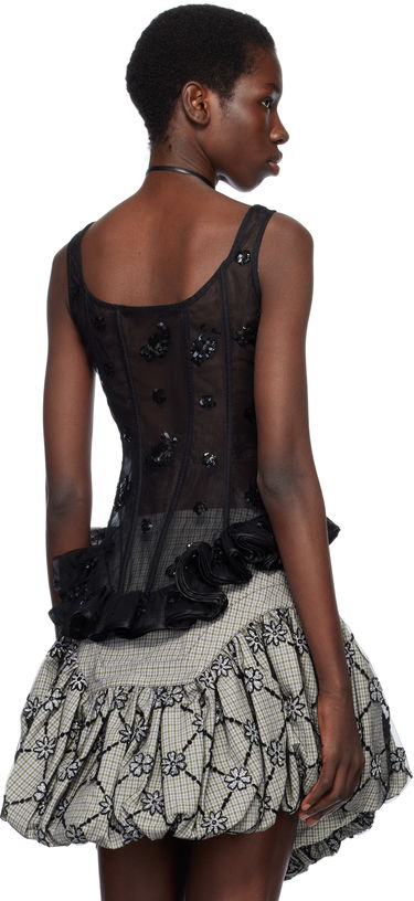 Пола Chopova Lowena Chopova Lowena Afly Sequin Tulle Corset Черно | 2282, 2