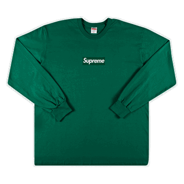 Тениска Supreme Box Logo Long-Sleeve Tee Зелено | FW20T15 LIGHT PINE, 0