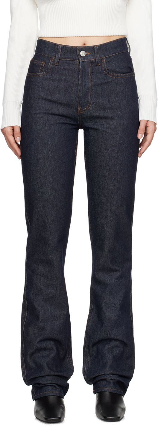 Дънки Coperni Coperni Straight Leg Jeans Синьо | COPP78F2011