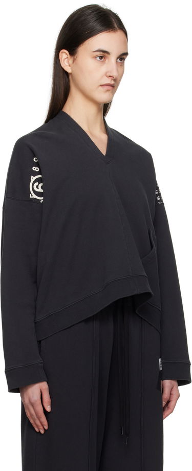 Пуловер Maison Margiela MM6 Maison Margiela V-Neck Sweatshirt Кафяво | S52GU0239 M25014, 4