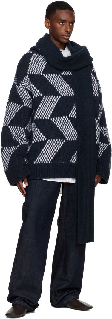 Пуловер Dries Van Noten Dries Van Noten Oversized Geometric Knit Turtleneck Многоцветен | 252-021240-2726, 3