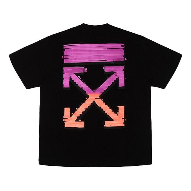 Тениска Off-White Off-White SS21 Gradient Marker Arrow T-Shirt Черно | OMAA038R21JER0021032, 0