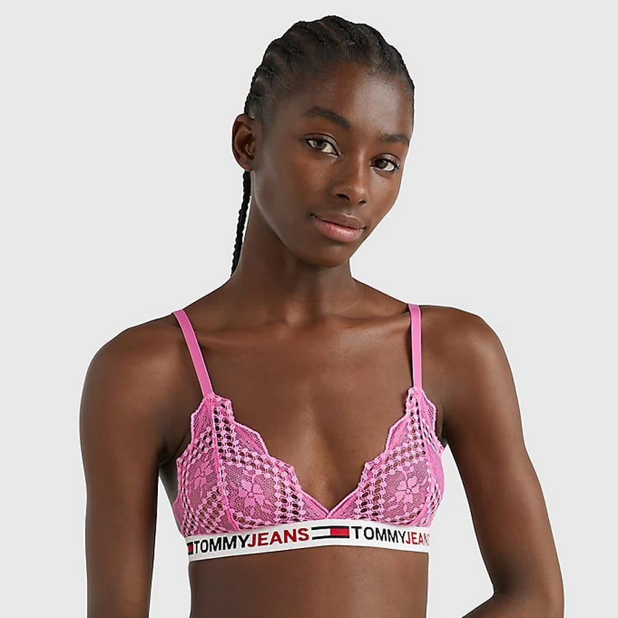 Сутиен Tommy Hilfiger Unlined Lace Triangle Bra Розово | UW0UW03829 TO5, 0