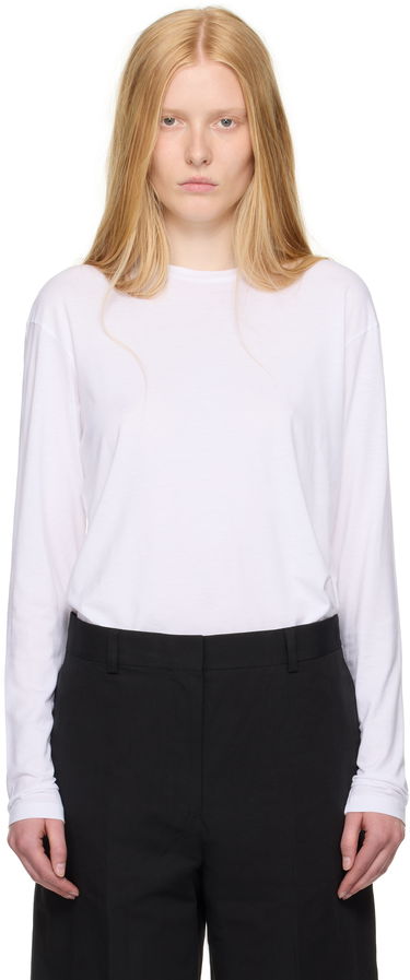 Тениска TOTEME TOTEME Classic Long Sleeve T-Shirt Бяло | 253-WRT0588-FB0419, 0