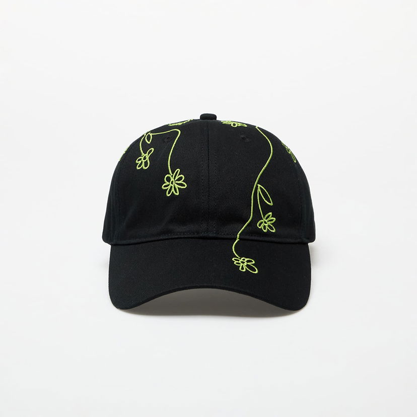 Шапка с козирка Footshop Black Baseball Cap with Flower Embroidery Черно | FTSHP_397