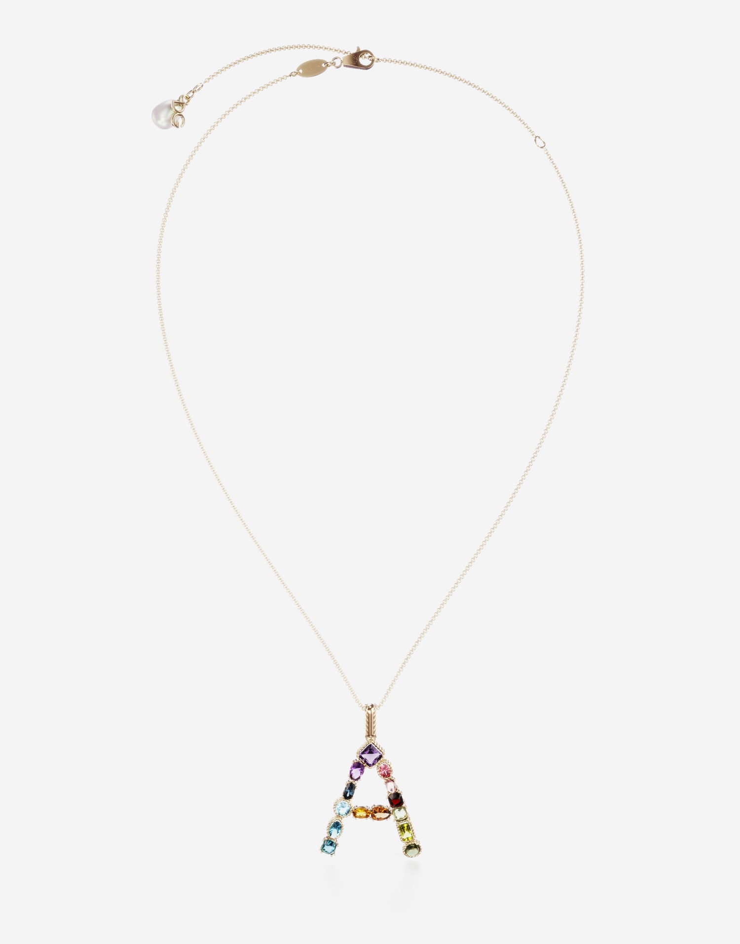 Колие Dolce & Gabbana Rainbow Alphabet "A" Pendant Necklace Многоцветен | WAMR2GWMIXAZOO00, 0