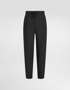 Dolce & Gabbana Melange Wool Mat Trousers