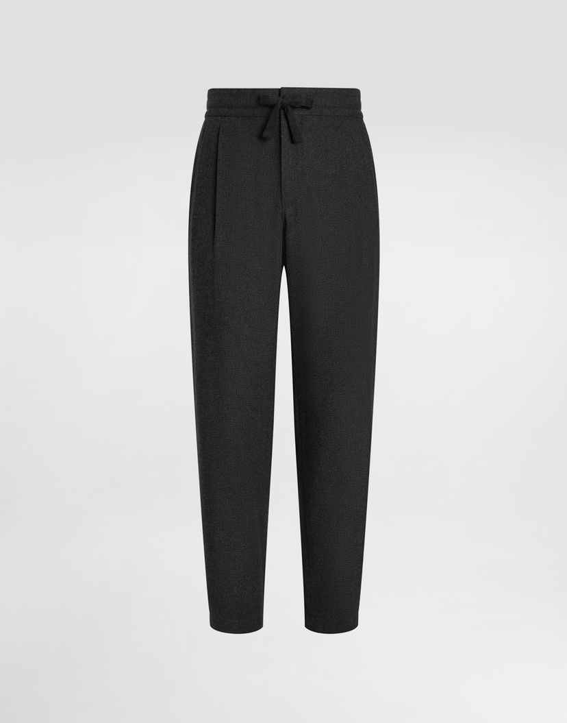 Панталони Dolce & Gabbana Dolce & Gabbana Melange Wool Mat Trousers Черно | GP12PTFURNCN0141
