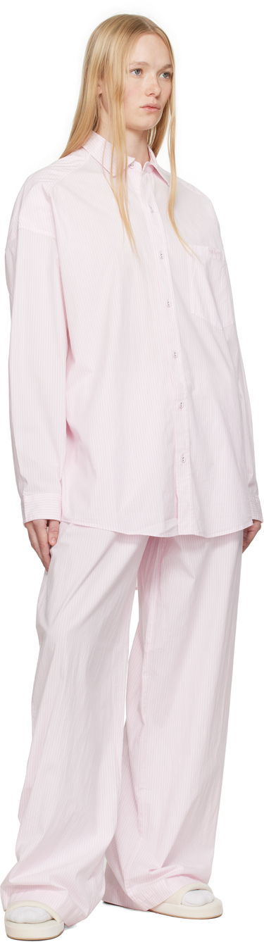 Пижама SKIMS SKIMS Cotton Poplin Oversized Sleep Pyjama Set Розово | ST-SET-9517W, 4