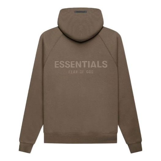 Суитчър Fear of God Essentials Logo Pullover Hoodie Кафяво | FOG-FW21-002