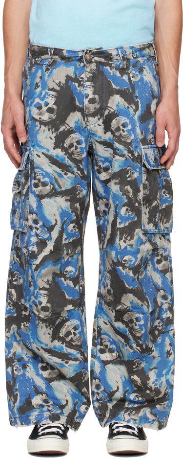 Карго панталони ERL ERL Skull Print Cargo Pants Синьо | ERL09P008, 0