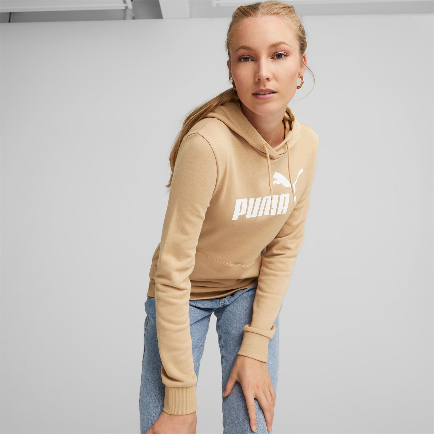 Суитчър Puma Essentials Big Logo Hoodie Бежово | 586797_89, 0