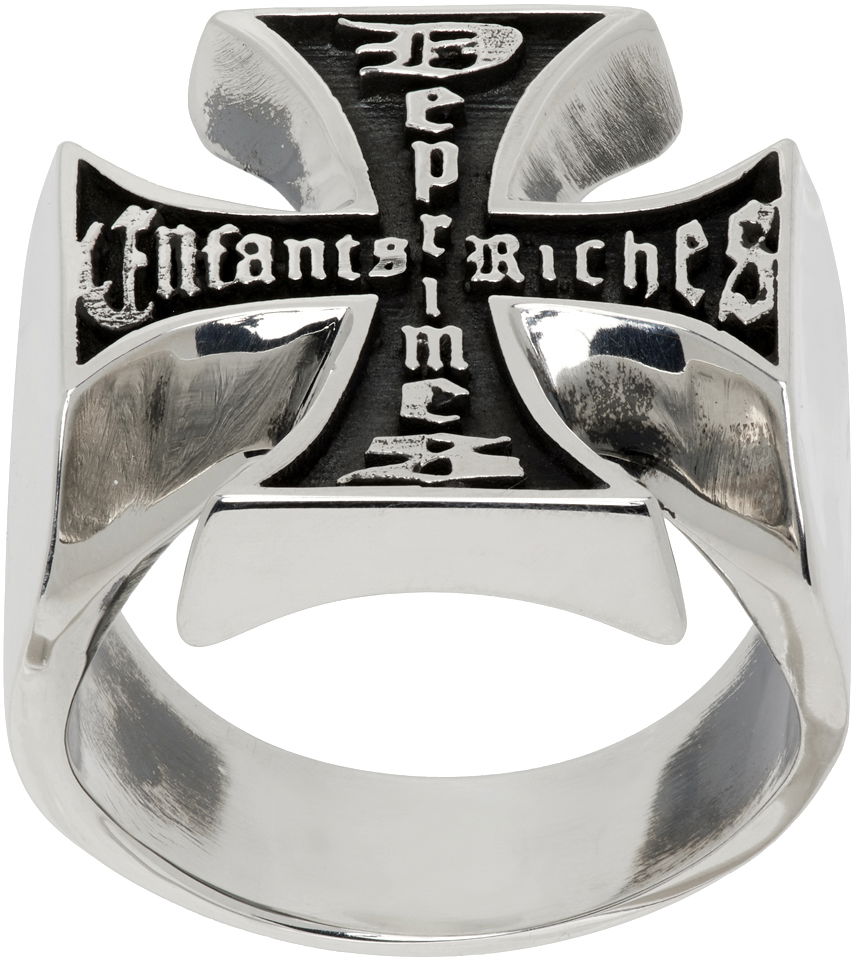 Пръстен Enfants Riches Déprimés Enfants Riches Déprimés Cross Ring Сиво | 140-218, 0