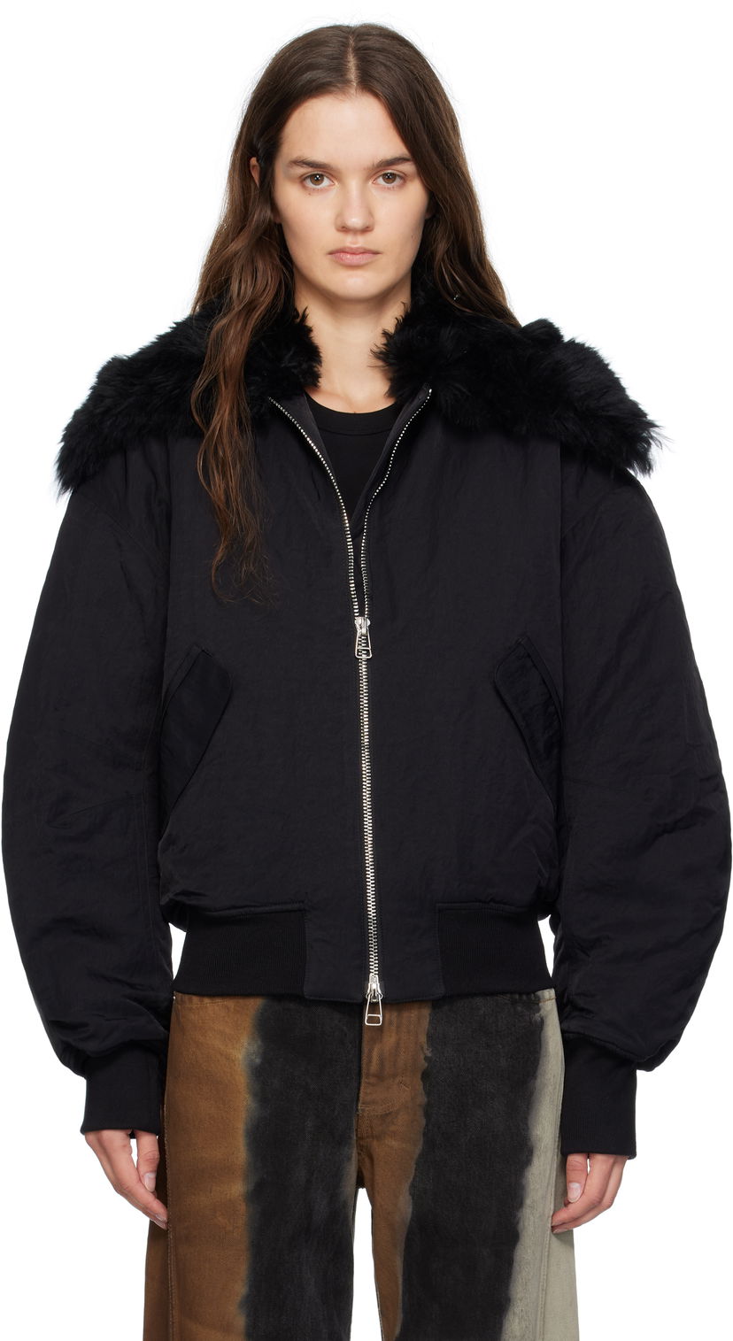 Яке бомбър Eckhaus Latta Eckhaus Latta Zip Bomber Jacket Черно | 1411-EL-PF25-A -