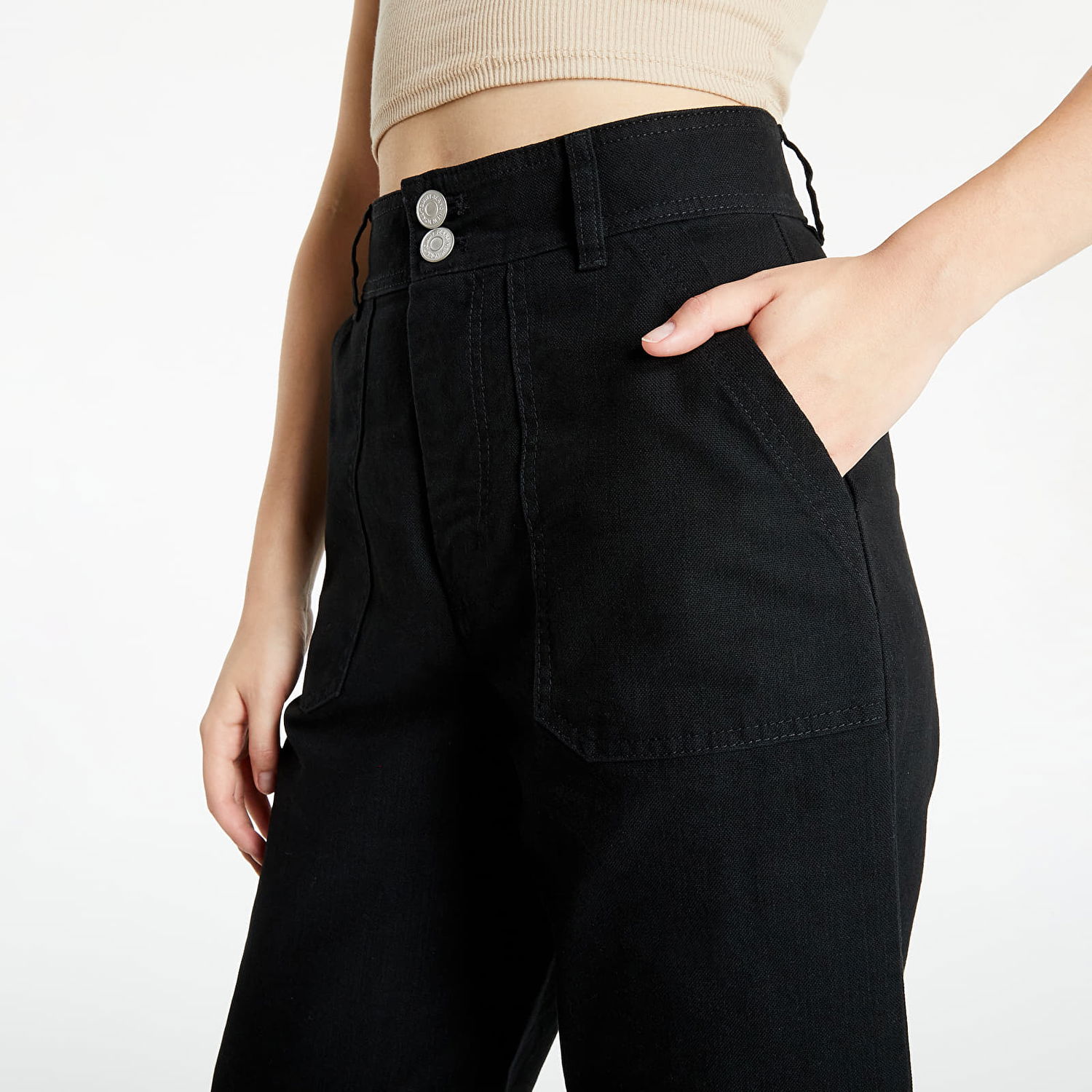 Панталони Tommy Hilfiger Super Hr Straight Pant Черно | DW0DW10341 BDS, 1