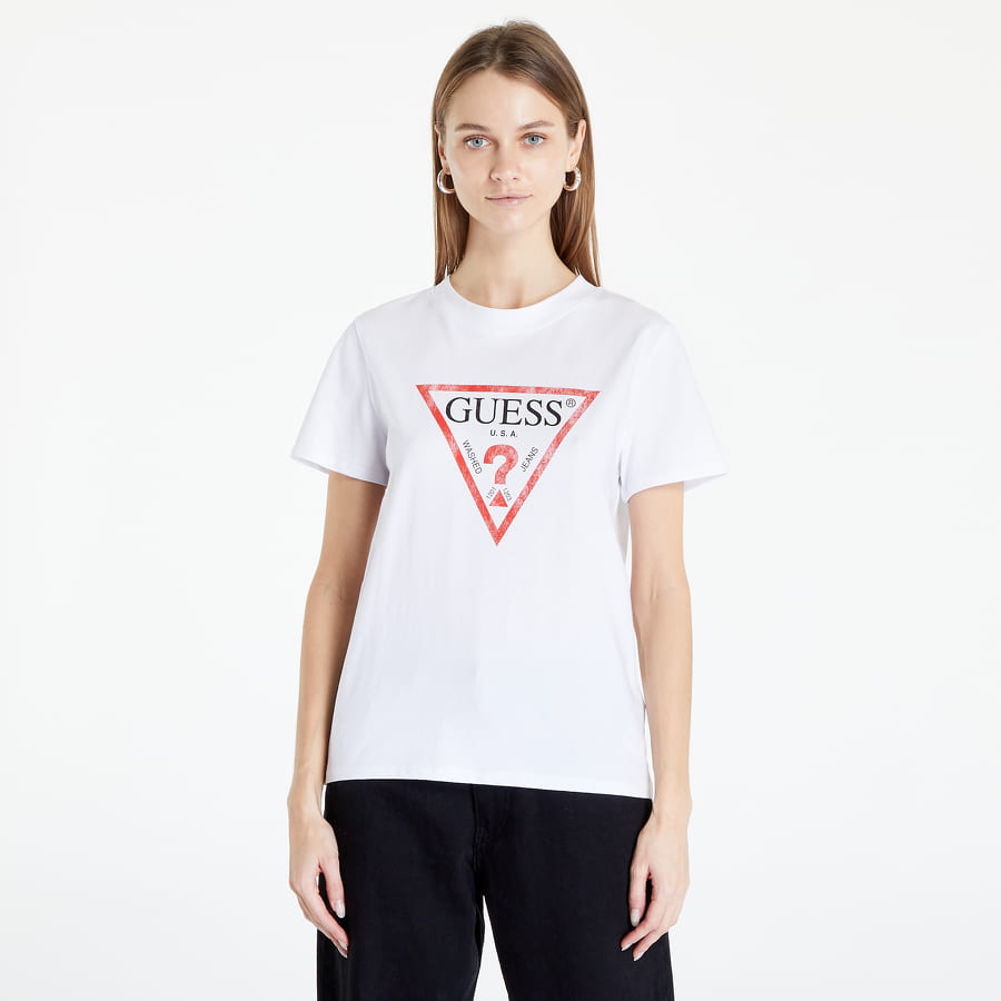 Тениска GUESS Front Logo T-Shirt Бяло | W2BI69K8FQ1-G011, 0