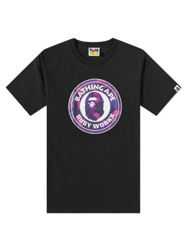 Тениска BAPE Colour Camo Busy Works T-Shirt Black/Purple Черно | 001TEJ301014M-BLKPPL