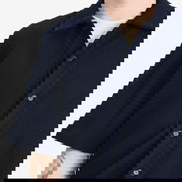 Риза Universal Works Universal Works Checkerboard Button Through Polo Shirt, Large Тъмно синьо | 32415-BRN, 5