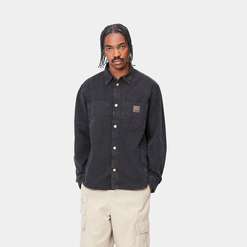 Риза Carhartt WIP Black Stone Dyed Shirt Jacket Черно | I033767_42