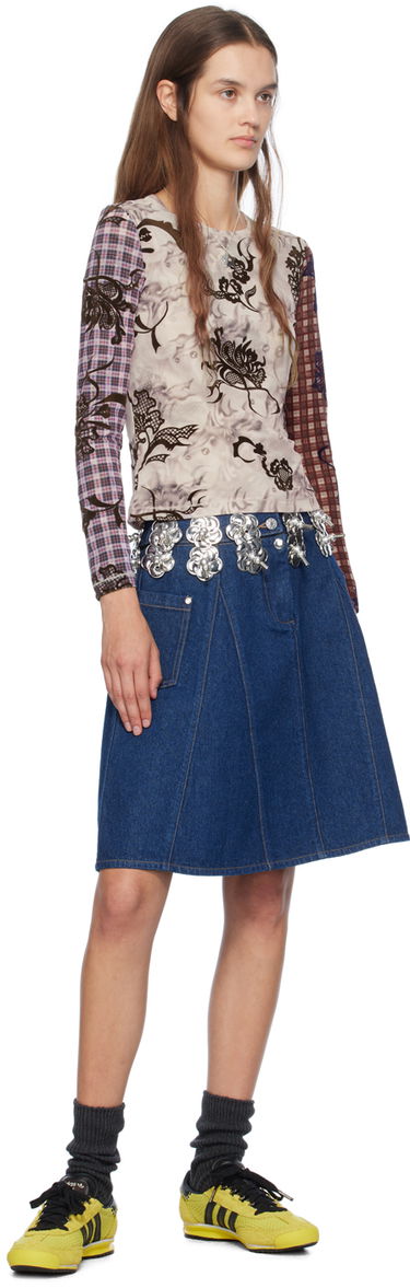 Тениска Chopova Lowena Elaine Long Sleeve Floral T-Shirt Кафяво | 2253, 3
