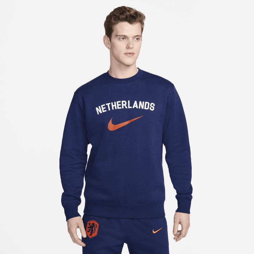 Суитчър Nike Netherlands Club Fleece Тъмно синьо | FJ7257-492