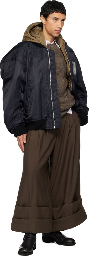 Яке бомбър Maison MIHARA YASUHIRO Maison MIHARA YASUHIRO Extended Placket Hood Flight Jacket Черно | A15BL062, 3