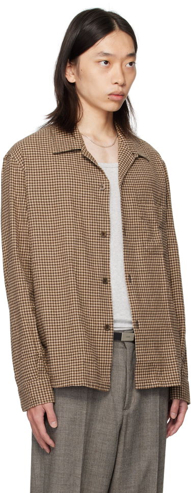 Риза OUR LEGACY OUR LEGACY Heusen Check Shirt Кафяво | M4252HE, 1