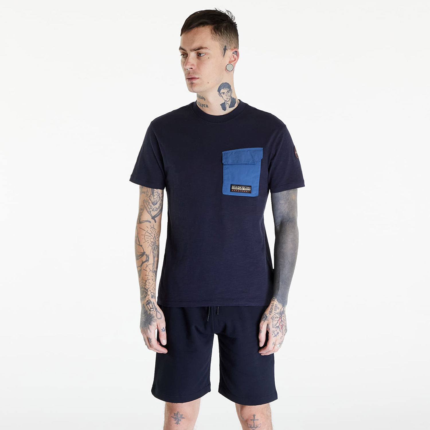 Тениска Napapijri Tepees T-Shirt Blue Marine Черно | NP0A4HQJ1761, 0