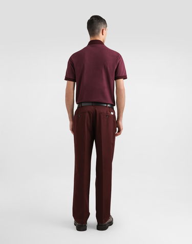 Поло тениска Dolce & Gabbana Dolce & Gabbana Cotton Polo Shirt with Logo Tag Бургунди | G8SN1TFU7ENF0130, 2