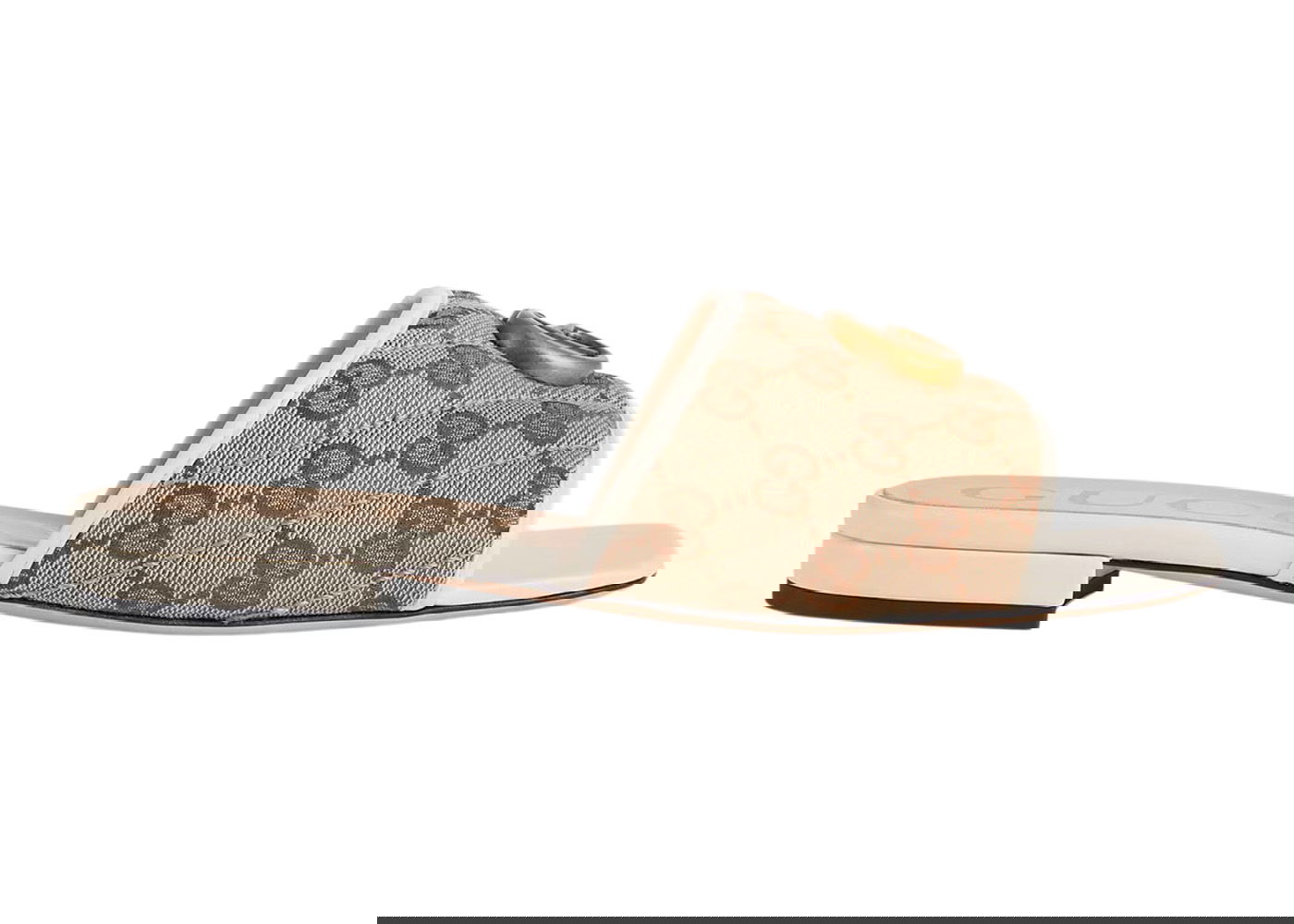 Кецове и обувки Gucci Double G Slide Sandal Бежово | 619893 2HK80 9795, 0