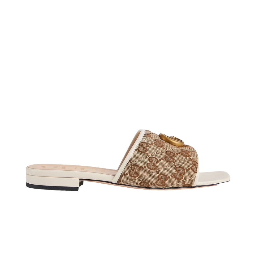 Кецове и обувки Gucci Double G Slide Sandal Бежово | 619893 2HK80 9795