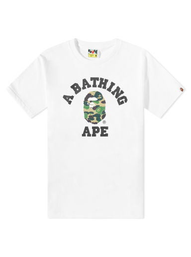 Тениска BAPE Abc Camo College T-Shirt Бяло | 001TEJ801008M-WHG