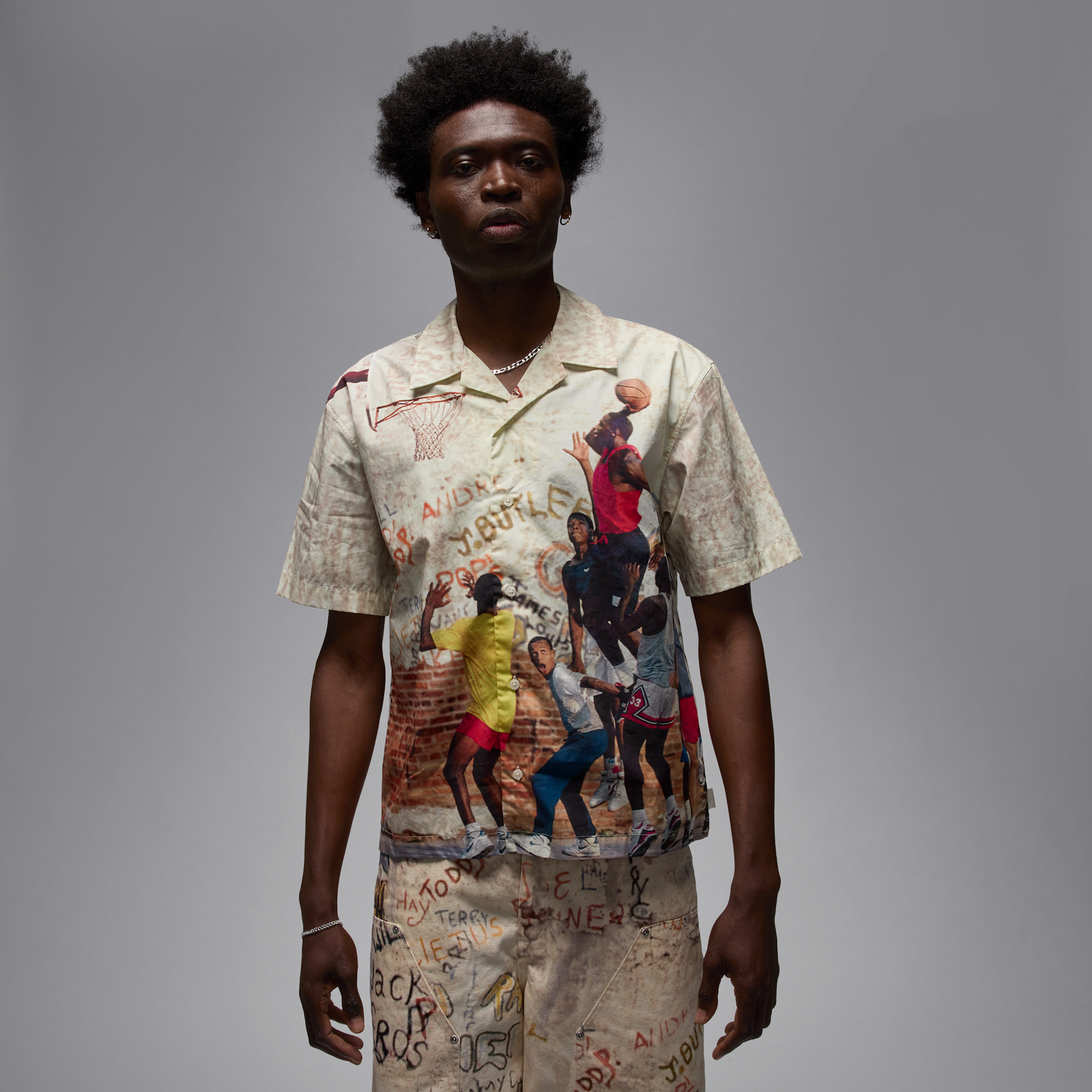 Риза Jordan Air Jordan Short Sleeve Shirt Бежово | HF9347-133, 0