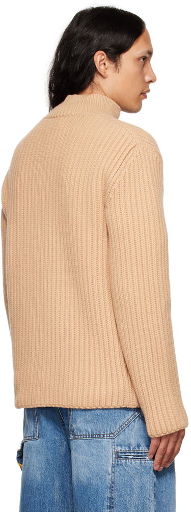 Пуловер We11done We11done Stand Collar Knit Cardigan Бежово | WD-KC3-22-612-U-BG, 2