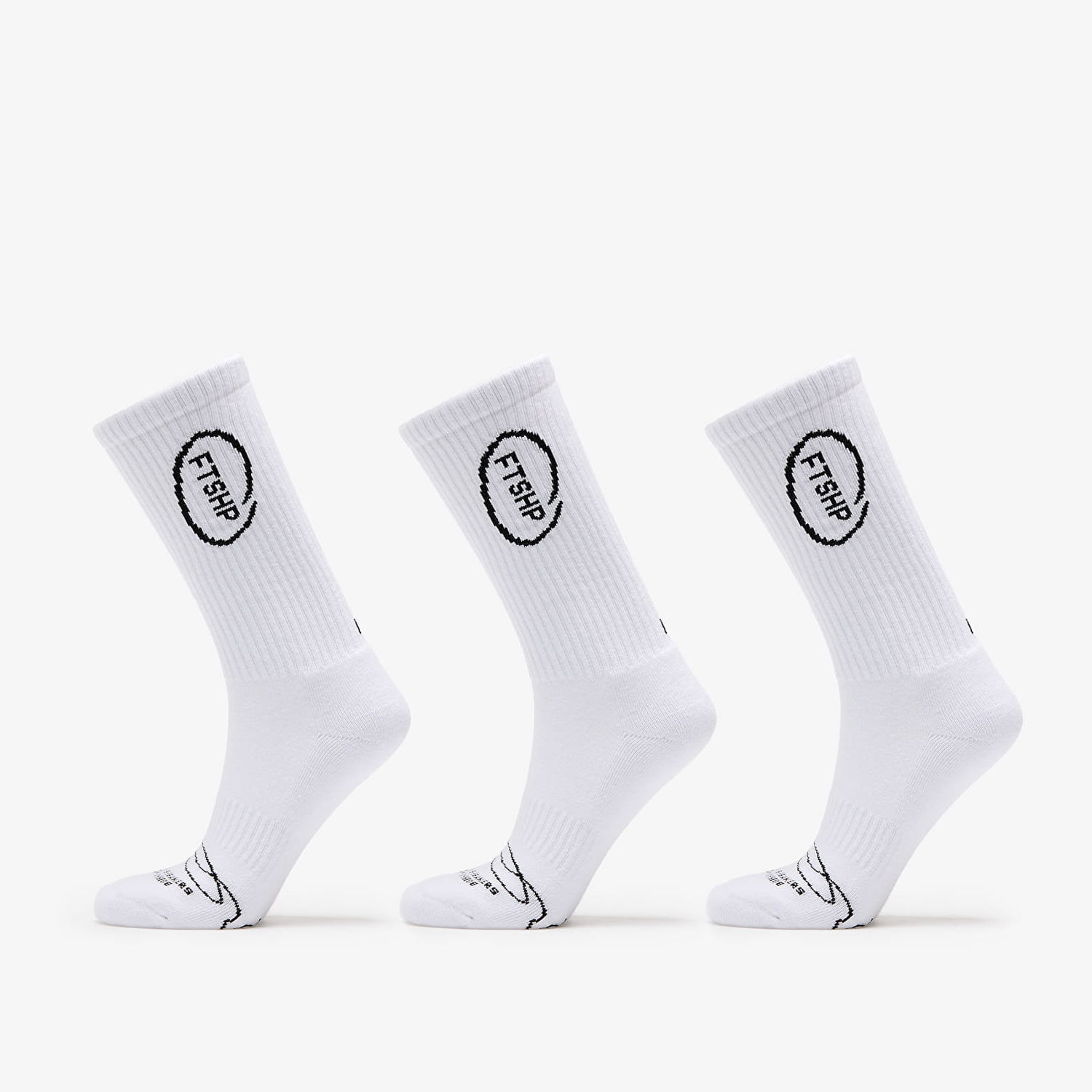 Чорапи Footshop High Crew Socks 3-Pack White Бяло | FTSHP_367, 0
