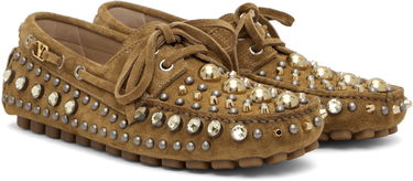 Кецове и обувки Valentino Valentino Garavani Mixed Studs Boat Shoes Кафяво | 7W2S0MQ2REW, 3