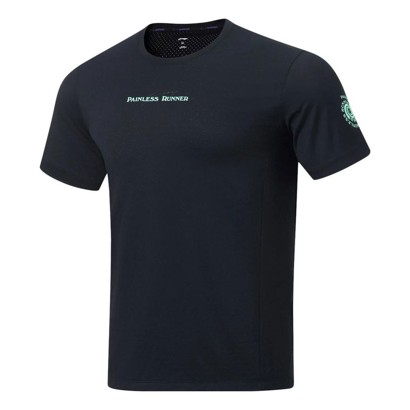 Тениска Li-Ning Men's Running T-Shirt Черно | ATST515-1
