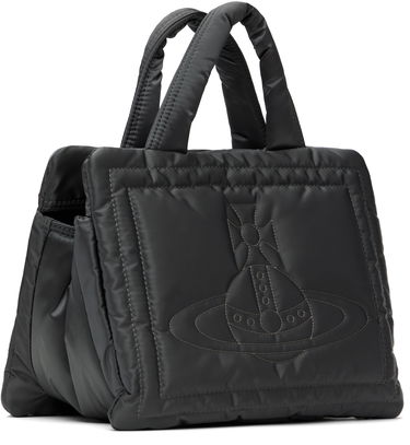 Голяма пазарска чанта Vivienne Westwood Small Quilted Orb Tote Bag Черно | 4D030003U-W011M-, 4