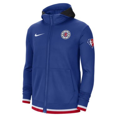 Суитчър Nike LA Clippers Showtime  Dri-FIT NBA Full-Zip Hoodie Синьо | DB1037-495, 0