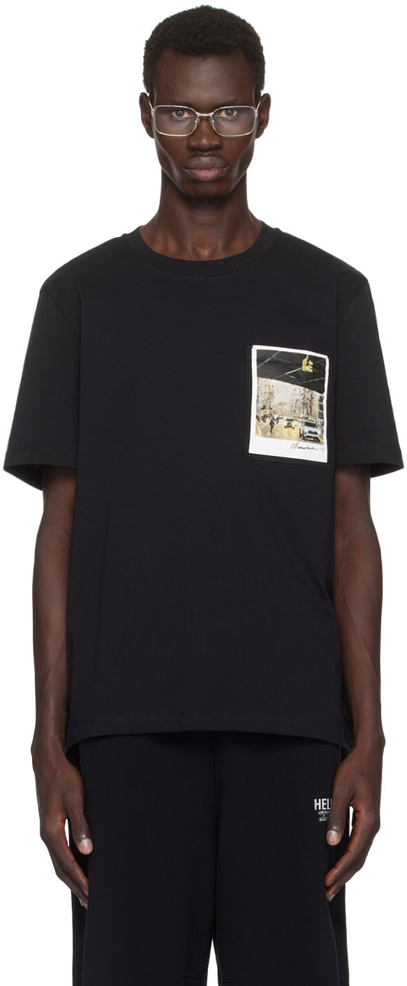 Тениска Helmut Lang Helmut Lang Overpass Postcard Graphic T-Shirt Черно | O06HM514