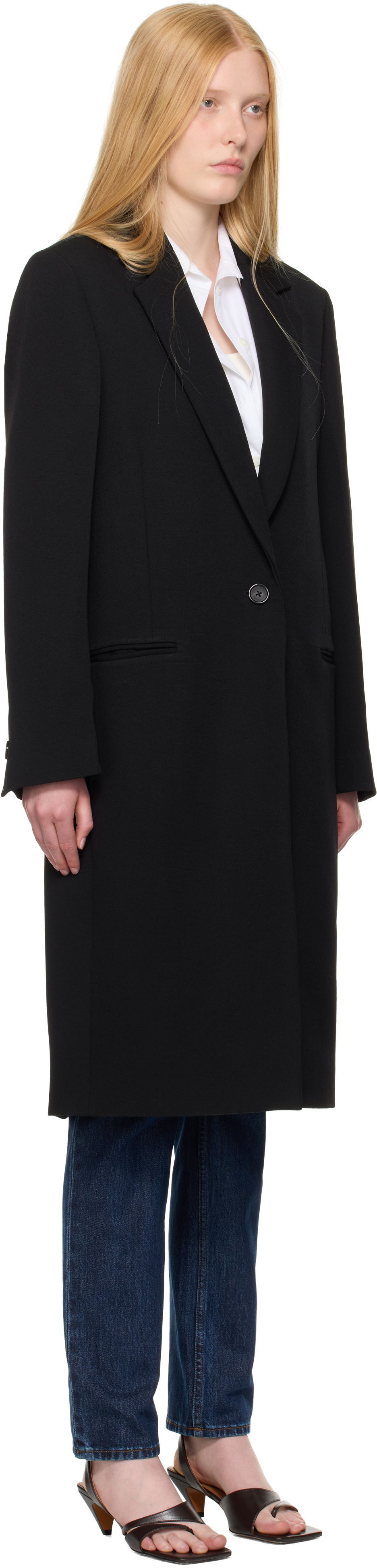 Палта TOTEME TOTEME Classic Tailored Coat Черно | 252-WRO0198-FB0412, 1