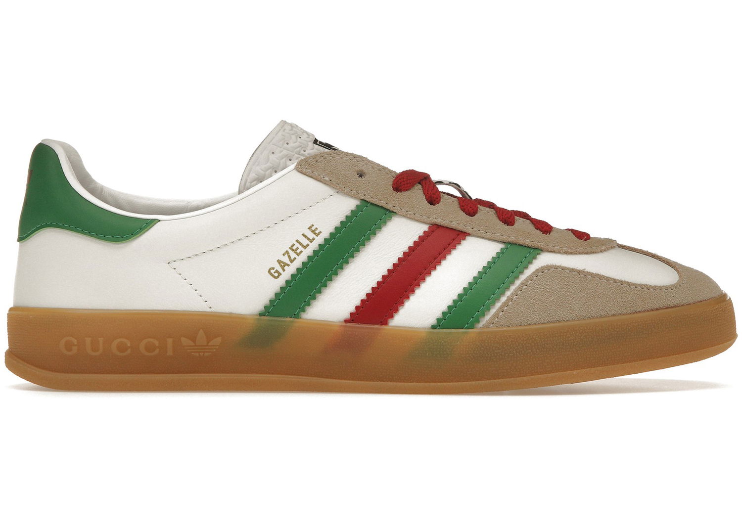 Кецове и обувки adidas Originals adidas x Gucci Gazelle White Green Red (Women's) Бежово | 726488 AAA43 9547, 0